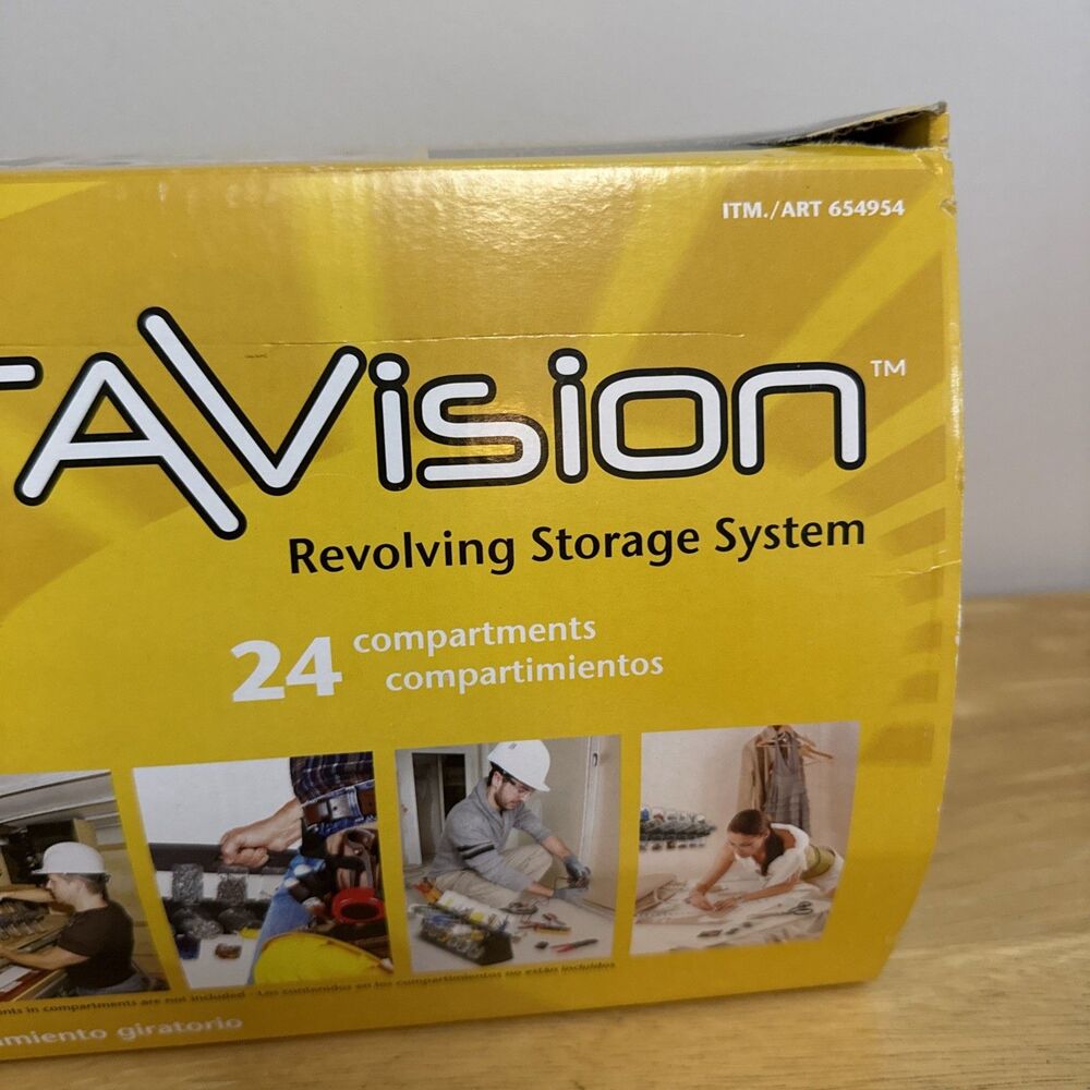RotaVision Revolving Storage System 24 Compartments New Old Stock Organizer New - Picture 2 of 7